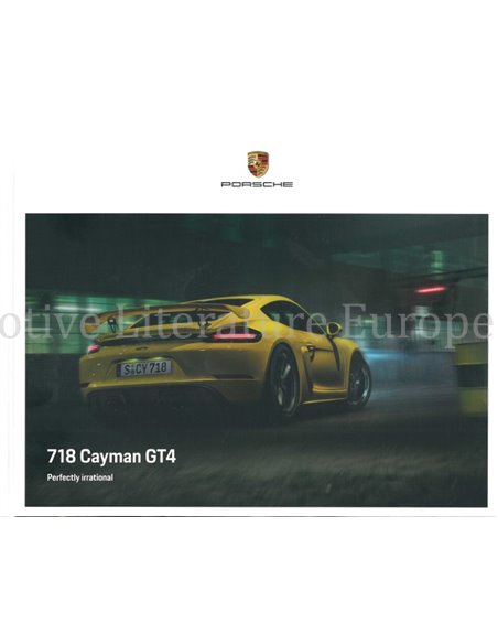 2021 PORSCHE 718 CAYMAN GT4 HARDCOVER BROCHURE ENGLISCH