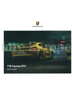 2020 PORSCHE 718 CAYMAN GT4 HARDCOVER BROCHURE ENGLISCH
