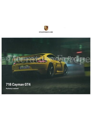 2020 PORSCHE 718 CAYMAN GT4 HARDCOVER BROCHURE ENGELS (FN)