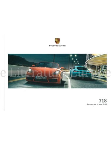 2018 PORSCHE 718 BOXSTER | 718 CAYMAN HARDCOVER BROCHURE FRANS