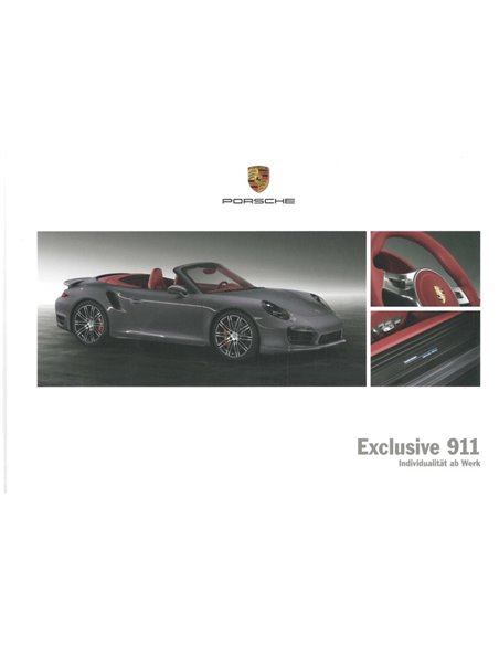 2015 PORSCHE 911 CARRERA EXCLUSIVE HARDCOVER BROCHURE DUITS