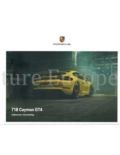 2021 PORSCHE 718 CAYMAN GT4 HARDBACK BROCHURE GERMAN