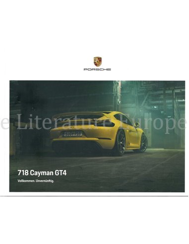 2021 PORSCHE 718 CAYMAN GT4 HARDCOVER BROCHURE DUITS