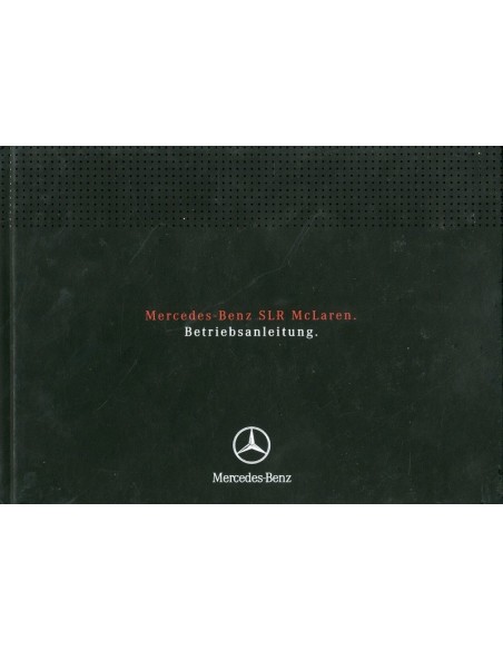 2004 MERCEDES BENZ SLR MCLAREN INSTRUCTIEBOEKJE DUITS