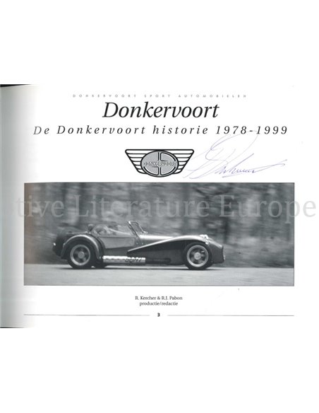 DONKERVOORT, DE DONKERVOORT HISTORIE 1978-1999 (SIGNED !)