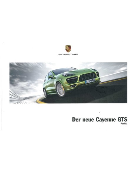 2012 PORSCHE CAYENNE GTS HARDCOVER BROCHURE DUITS