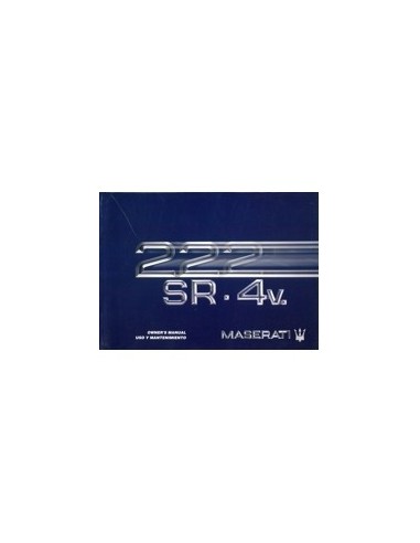 1992 MASERATI 222 SR 4V INSTRUCTIEBOEKJE ENGELS SPAANS