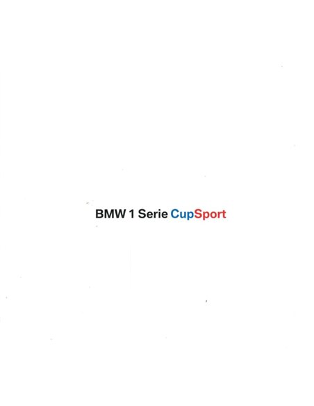 2006 BMW 1 SERIES CUPSPORT BROCHURE DUTCH