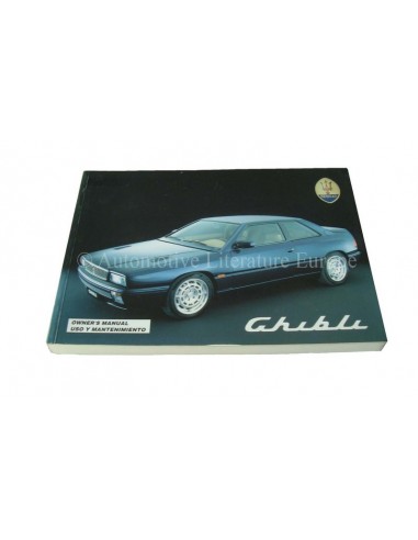 1994 MASERATI GHIBLI INSTRUCTIEBOEKJE ENGELS SPAANS