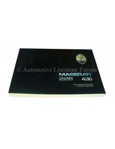 1988 MASERATI 228 / 430 INSTRUCTIEBOEK ITALIAANS ENGELS