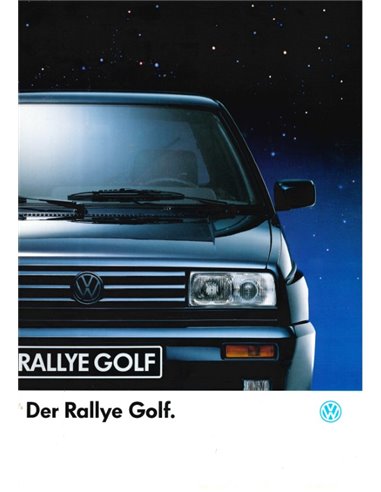 1989 VOLKSWAGEN GOLF RALLYE BROCHURE GERMAN