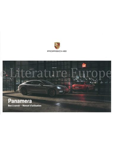 2021 PORSCHE PANAMERA | SPORT TURISMO OWNERS MANUAL FRENCH