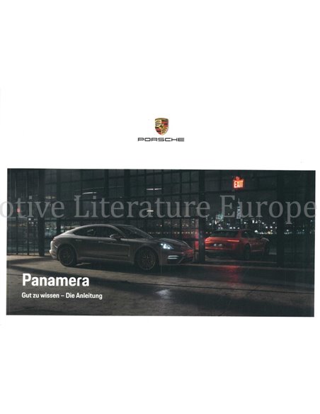 2022 PORSCHE PANAMERA | SPORT TURISMO OWNERS MANUAL GERMAN