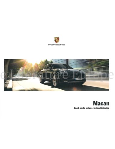 2018 PORSCHE MACAN BETRIEBSANLEITUNG NIEDERLÄNDISCH