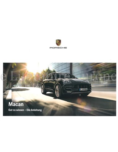 2018 PORSCHE MACAN OWNERS MANUAL GERMAN