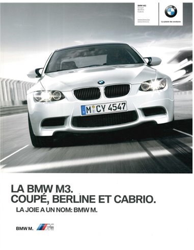2011 BMW M3 COUPE / SALOON / CONVERTIBLE BROCHURE FRENCH
