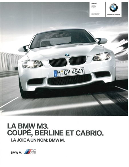 2011 BMW M3 COUPE / SEDAN / CABRIOLET BROCHURE ENGELS