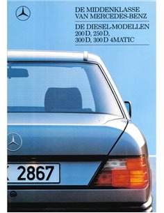 1987 MERCEDES BENZ E KLASSE DIESEL BROCHURE NEDERLANDS