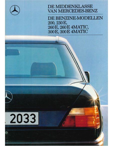 1987 MERCEDES BENZ E KLASSE PROSPEKT NIEDERLÄNDISCH