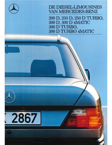 1988 MERCEDES BENZ E CLASS DIESEL BROCHURE DUTCH