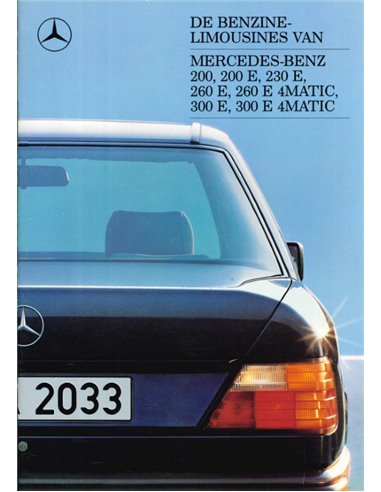 1989 MERCEDES BENZ E KLASSE PROSPEKT NIEDERLÄNDISCH