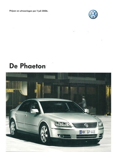 2006 VOLKSWAGEN PHAETON BROCHURE DUTCH