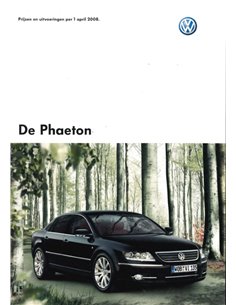 2008 VOLKSWAGEN PHAETON BROCHURE NEDERLANDS