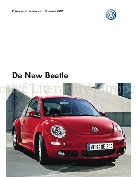 2007 VOLKSWAGEN NEW BEETLE BROCHURE DUTCH
