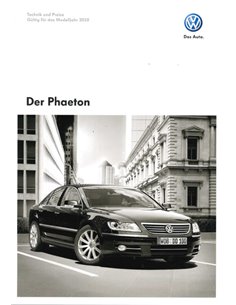 2010 VOLKSWAGEN PHAETON BROCHURE GERMAN