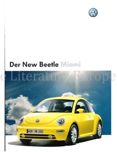 2004 VOLKSWAGEN NEW BEETLE MIAMI BROCHURE GERMAN