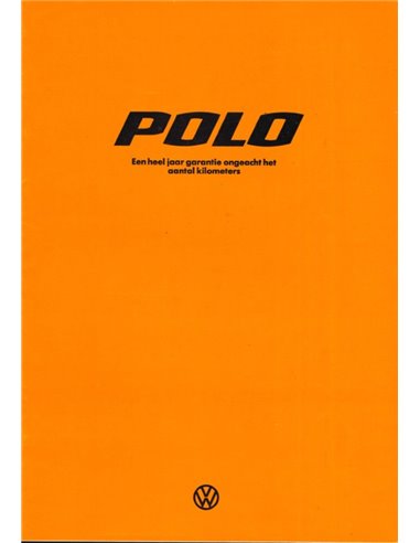 1976 VOLKSWAGEN POLO BROCHURE DUTCH