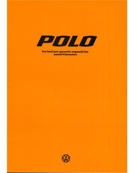 1976 VOLKSWAGEN POLO PROSPEKT NIEDERLÄNDISCH