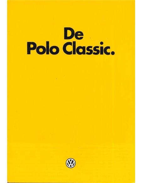 1983 VOLKSWAGEN POLO CLASSIC BROCHURE DUTCH
