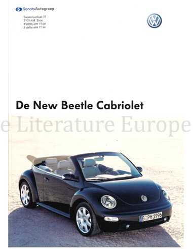 2004 VOLKSWAGEN NEW BEETLE CABRIOLET BROCHURE NEDERLANDS