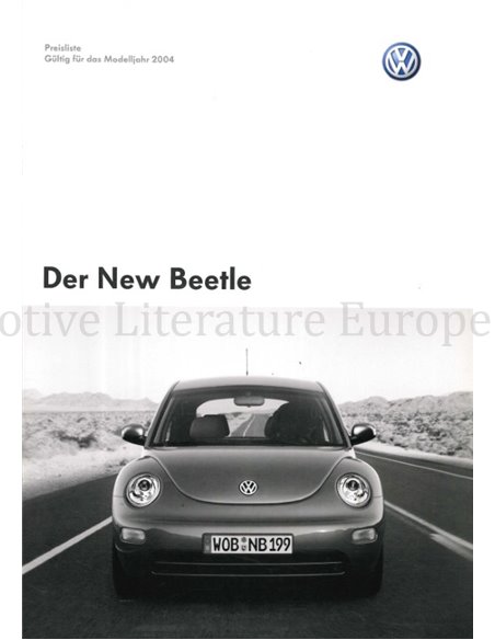 2003 VOLKSWAGEN NEW BEETLE BROCHURE GERMAN