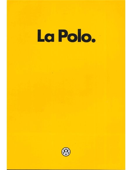 1982 VOLKSWAGEN POLO PROSPEKT NIEDERLÄNDISCH
