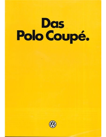 1985 VOLKSWAGEN POLO COUPE BROCHURE GERMAN