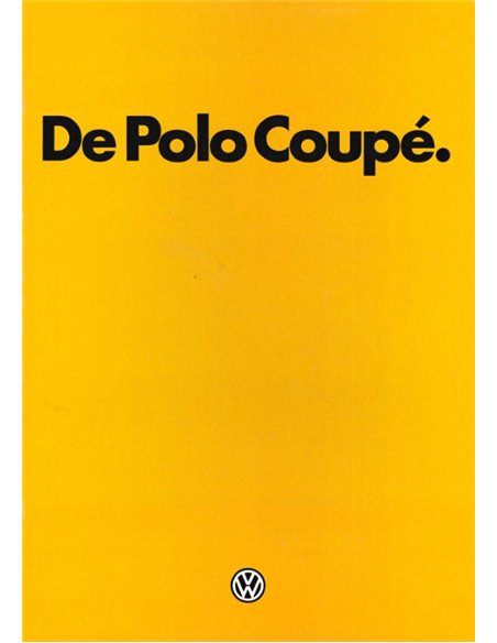 1983 VOLKSWAGEN POLO COUPÉ BROCHURE NEDERLANDS