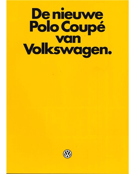 1983 VOLKSWAGEN POLO COUPÉ BROCHURE NEDERLANDS