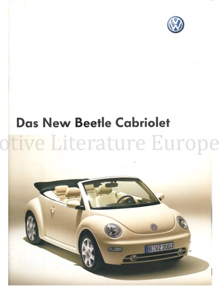 2002 VOLKSWAGEN NEW BEETLE CABRIOLET BROCHURE GERMAN