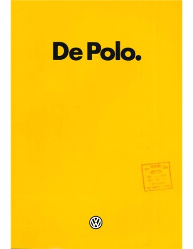 1983 VOLKSWAGEN POLO PROSPEKT NIEDERLÄNDISCH