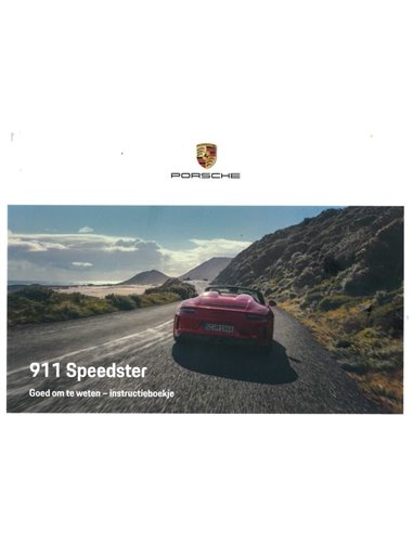 2019 PORSCHE 911 SPEEDSTER BETRIEBSANLEITUNG NIEDERLÄNDISCH