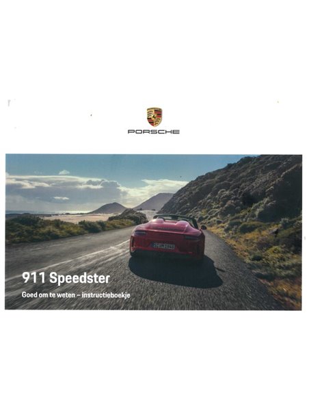 2019 PORSCHE 911 SPEEDSTER OWNERS MANUAL DUTCH