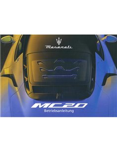 2021 MASERATI MC20 INSTRUCTIEBOEKJE DUITS