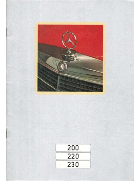 1972 MERCEDES BENZ E KLASSE PROSPEKT NIEDERLÄNDISCH