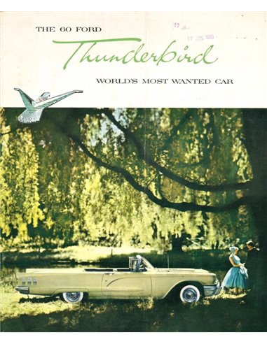 1960 FORD THUNDERBIRD BROCHURE ENGLISH (US)