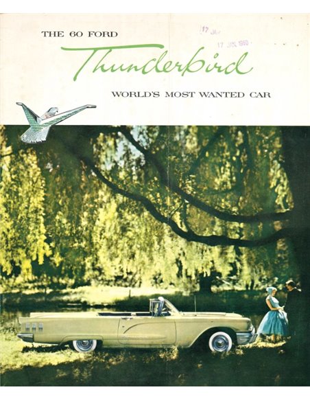 1960 FORD THUNDERBIRD PROSPEKT ENGLISCH