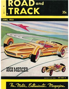 1951 ROAD AND TRACK MAGAZINE JUNI ENGLISCH