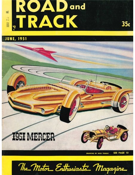 1951 ROAD AND TRACK MAGAZINE JUNI ENGLISCH