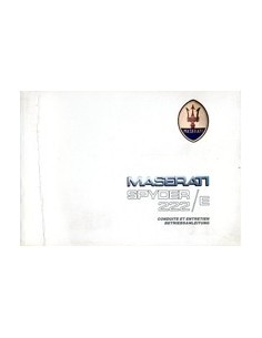 1989 MASERATI 222 SPYDER E INSTRUCTIEBOEK FRANS DUITS